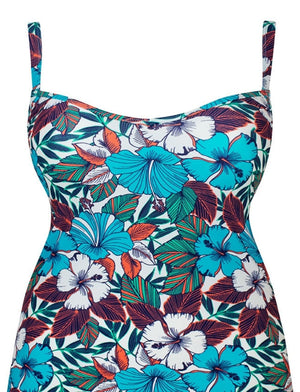 Curvy Kate Swimwear - Tankini Curvy Kate Hibiscus Plunge Tankini Print Mix