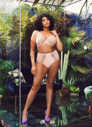 Elomi Lingerie - Non-Moulded Elomi Matilda UW Plunge Bra Pearl Blush