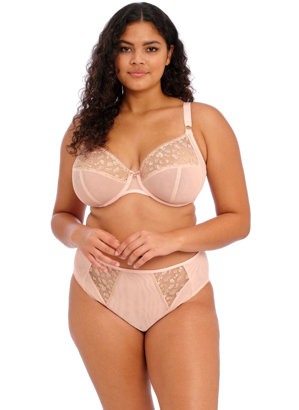 Elomi Lingerie - Non-Moulded Elomi Namrah UW Bandless Plunge Bra Pale Blush