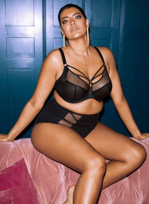 Elomi Lingerie - Non-Moulded Elomi Sachi Plunge Bra Black