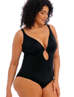 Elomi Swimwear - Swimsuit Elomi Plain Sailing Non Wired Plunge Swimsuit Black