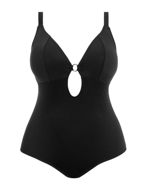 Elomi Swimwear - Swimsuit Elomi Plain Sailing Non Wired Plunge Swimsuit Black