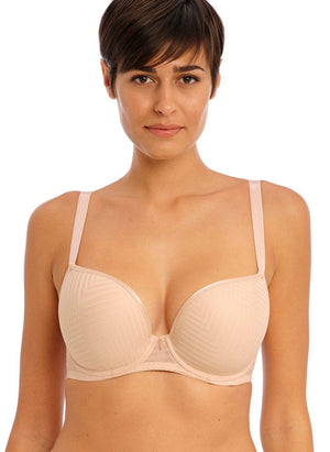 Freya Lingerie - Moulded - Seamless Freya Tailored UW Moulded Plunge T-Shirt Bra Natural Beige