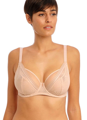 Freya Lingerie - Non-Moulded Freya Tailored UW High Apex Plunge Bra Natural Beige