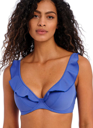 Freya Swimwear - Bikini Top Freya Jewel Cove High Apex Bikini Top Plain Azure