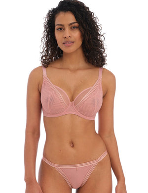 Freya T-Shirt Bra - Non-moulded Freya Tailored UW High Apex Plunge Bra Ash Rose