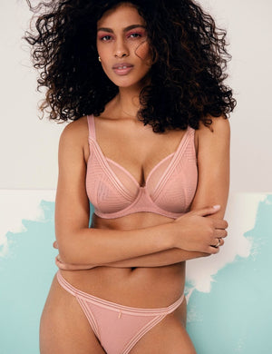 Freya T-Shirt Bra - Non-moulded Freya Tailored UW High Apex Plunge Bra Ash Rose