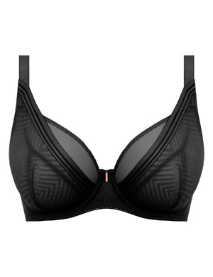 Freya T-Shirt Bra - Non-moulded Freya Tailored UW High Apex Plunge Bra Black