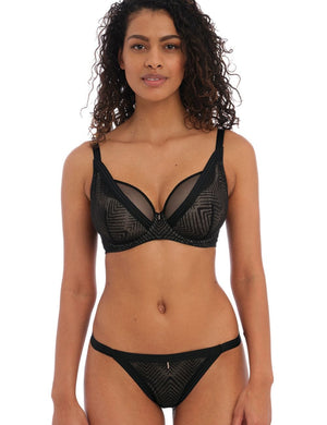 Freya T-Shirt Bra - Non-moulded Freya Tailored UW High Apex Plunge Bra Black