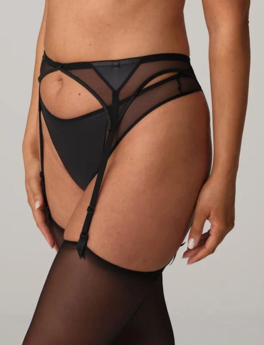 Primadonna Twist Zipolite Garter Belt Black