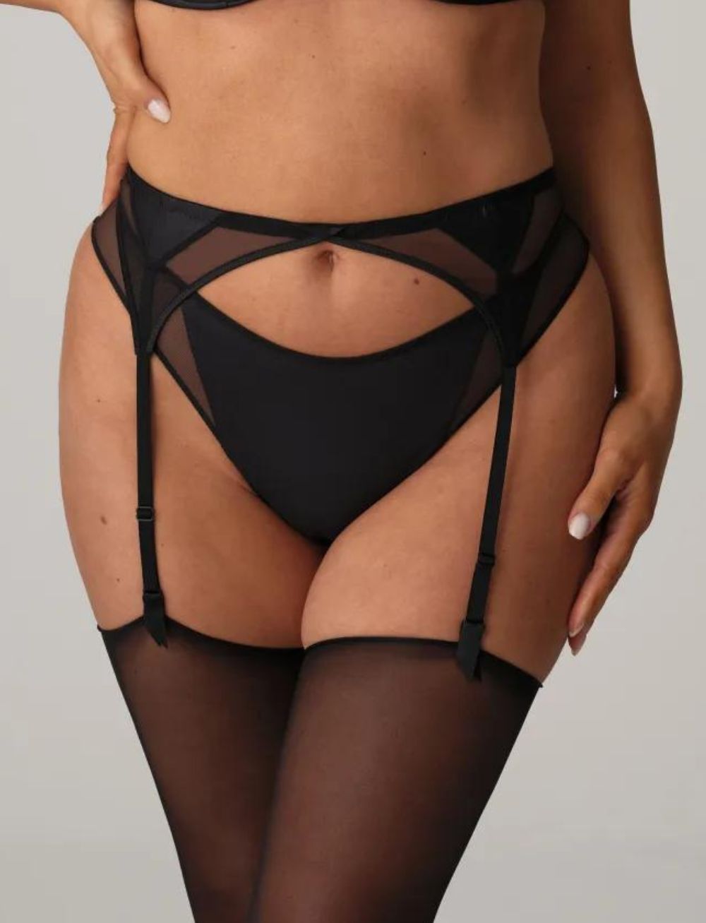 Primadonna Twist Zipolite Garter Belt Black