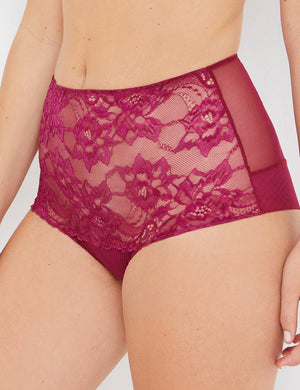 Katherine Hamilton Lingerie - Bottom - Full Brief Katherine Hamilton Simone High Waisted Knicker Boysenberry