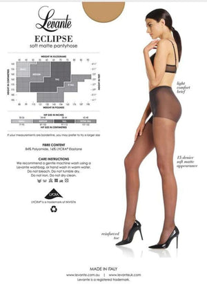 Levante Accessories - Hosiery Levante Eclipse Pantyhose 15 Denier Naturel