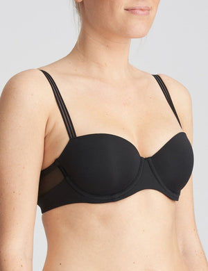Marie Jo L'Aventure T-Shirt Bra - Moulded Marie Jo L'Aventure Louie Padded Balcony Bra Black