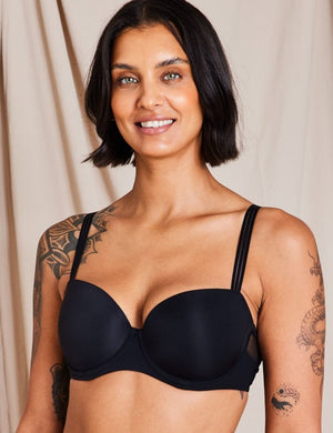 Marie Jo L'Aventure T-Shirt Bra - Moulded Marie Jo L'Aventure Louie Padded Balcony Bra Black