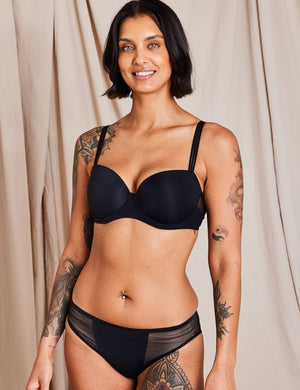 Marie Jo L'Aventure T-Shirt Bra - Moulded Marie Jo L'Aventure Louie Padded Balcony Bra Black