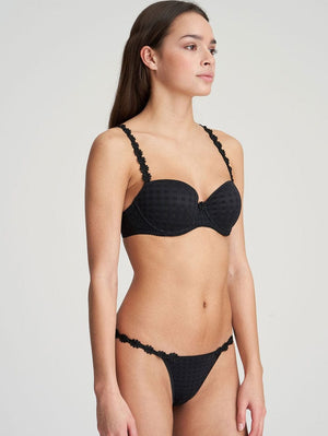 Marie Jo T-Shirt Bra - Moulded Marie Jo Avero Padded Balcony Bra Black