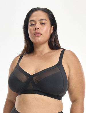 Nala Lingerie - Wirefree Nala Support Wirefree Bralette Licorice