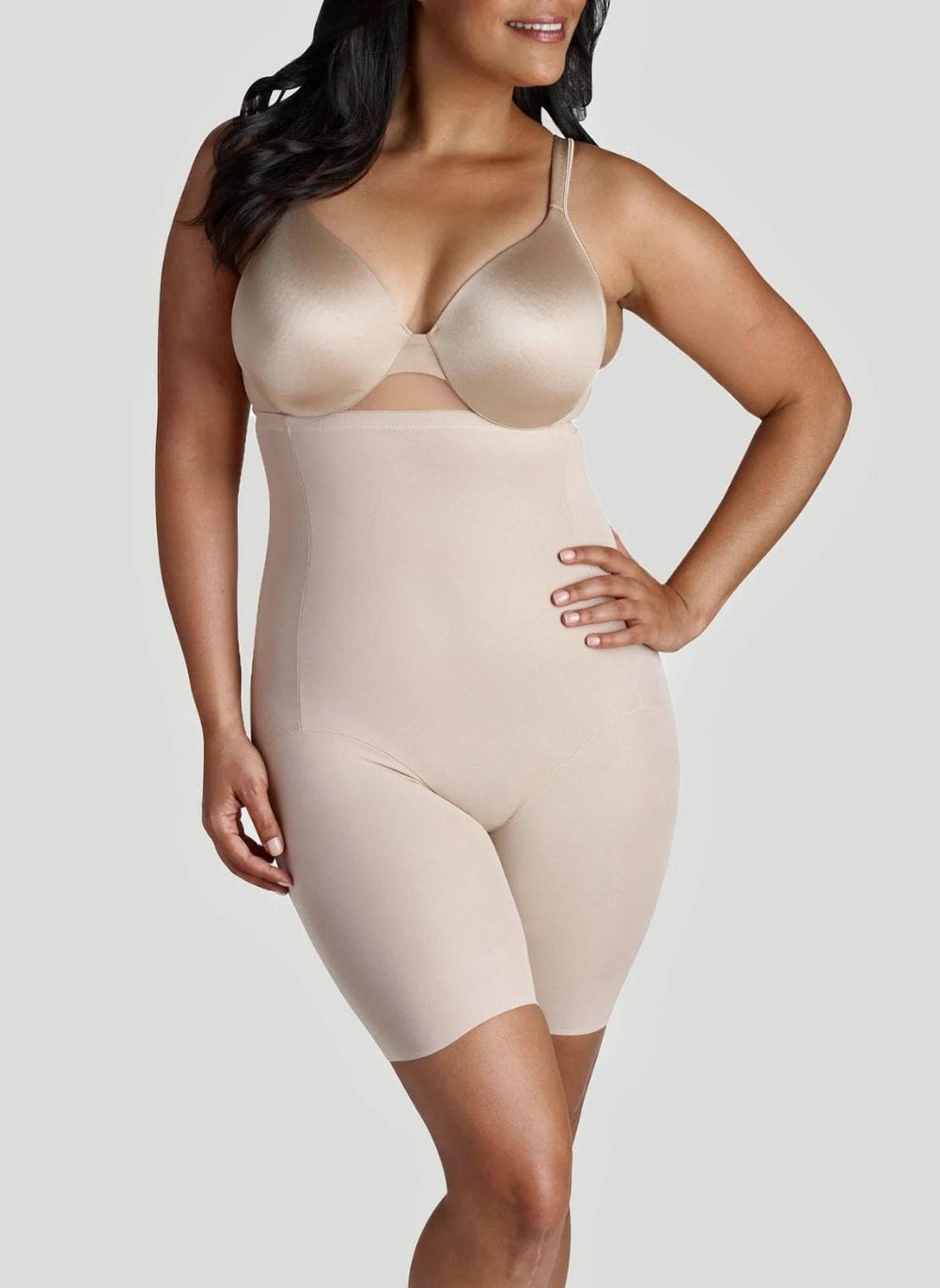 Naomi & Nicole Shapewear - Bottom Naomi & Nicole Unbelievable Comfort Plus Size High Waist Long Leg Warm Beige