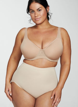 Naomi & Nicole Shapewear - Bottom Naomi & Nicole Unbelievable Comfort Plus Size High Waist Shaping Brief Warm Beige