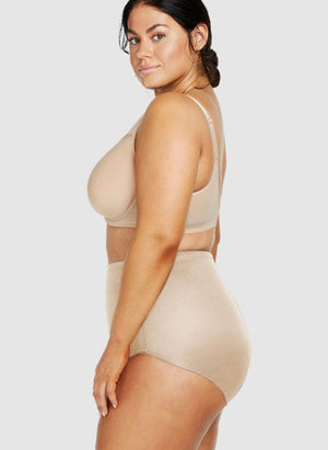 Naomi & Nicole Shapewear - Bottom Naomi & Nicole Unbelievable Comfort Plus Size High Waist Shaping Brief Warm Beige