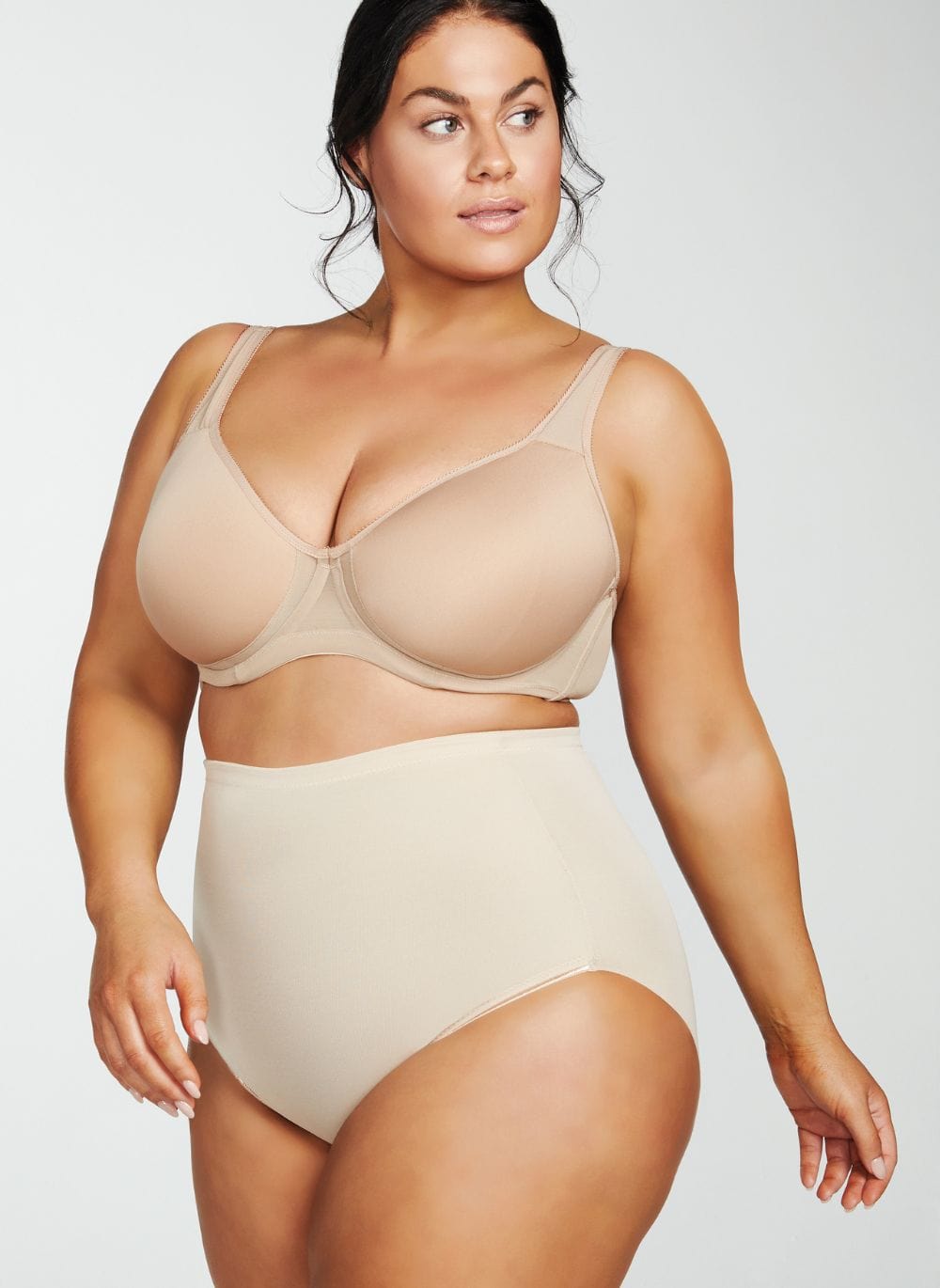 Naomi & Nicole Shapewear - Bottom Naomi & Nicole Unbelievable Comfort Plus Size High Waist Shaping Brief Warm Beige