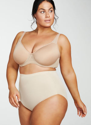 Naomi & Nicole Shapewear - Bottom Naomi & Nicole Unbelievable Comfort Plus Size High Waist Shaping Brief Warm Beige