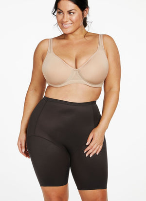 Naomi & Nicole Shapewear - Bottom Naomi & Nicole Unbelievable Comfort Plus Size High Waist Thigh Shaper Black