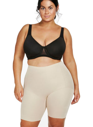 Naomi & Nicole Shapewear - Bottom Naomi & Nicole Unbelievable Comfort Plus Size High Waist Thigh Shaper Warm Beige