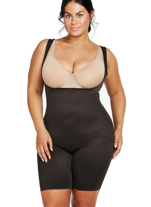 Naomi & Nicole Shapewear - Bottom Naomi & Nicole Unbelievable Comfort Plus Size Torsette Full Body Shaper Black