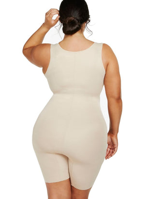 Naomi & Nicole Shapewear - Bottom Naomi & Nicole Unbelievable Comfort Plus Size Torsette Full Body Shaper Warm Beige