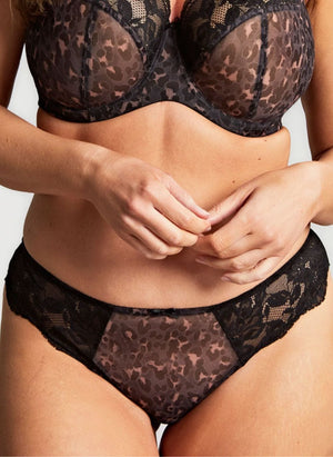 Panache Lingerie - Bottom - Brief Panache Nina Brazilian Brief Black Leopard