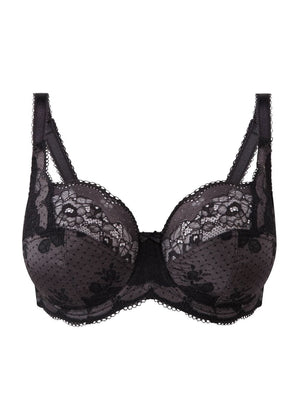 Panache Lingerie - Non-Moulded Panache Clara Full Cup Charcoal/Black