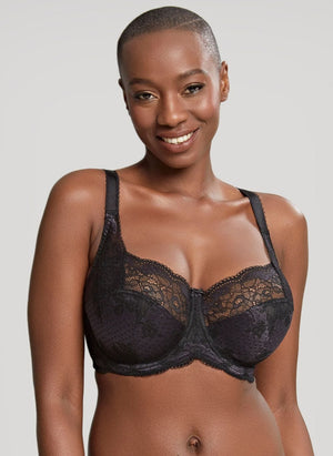 Panache Lingerie - Non-Moulded Panache Clara Full Cup Charcoal/Black
