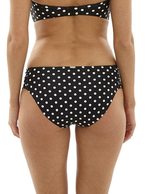 Panache Swimwear - Brief Panache Anya Spot Gathered Pant Black/White