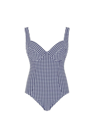 Panache Swimwear - Swimsuit Panache Gingham Paloma Balcony Swimsuit Navy Gingham