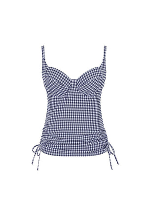 Panache Swimwear - Tankini Panache Gingham Renee Balcony Tankini Navy Gingham