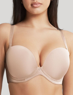 Panache T-Shirt Bra - Moulded Panache Faith Moulded Plunge Strapless Bra Latte