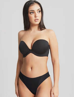 Panache T-Shirt Bra - Moulded Panache Faith Moulded Plunge Strapless Bra Noir
