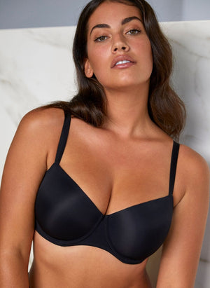 Prima Donna Lingerie - Moulded - Seamless Prima Donna Figuras Padded Balcony Bra Charcoal
