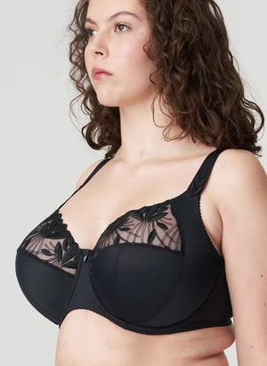 Prima Donna Lingerie - Non-Moulded Prima Donna Orlando Plain Full Cup Bra Charcoal