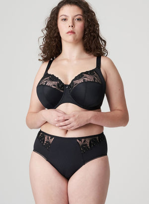 Prima Donna Lingerie - Non-Moulded Prima Donna Orlando Plain Full Cup Bra Charcoal