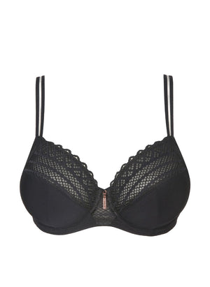 Prima Donna Twist Lingerie - Non-Moulded Prima Donna Twist East End Full Cup Bra Charcoal