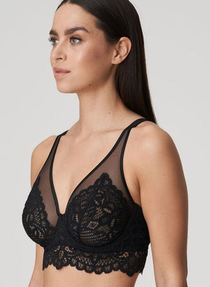 Prima Donna Twist Lingerie - Non-Moulded Prima Donna Twist First Night Triangle Bralette Black