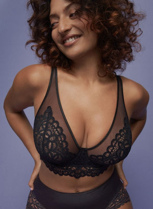 Prima Donna Twist Lingerie - Non-Moulded Prima Donna Twist First Night Triangle Bralette Black