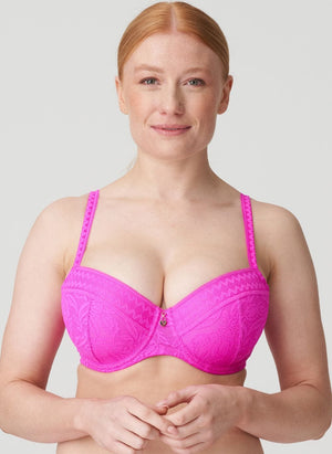 Prima Donna Twist Lingerie - Non-Moulded Prima Donna Twist Palermo Vertical Seam Balcony Bra Cactus Flower