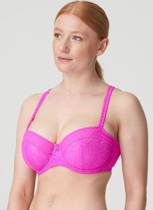 Prima Donna Twist Lingerie - Non-Moulded Prima Donna Twist Palermo Vertical Seam Balcony Bra Cactus Flower