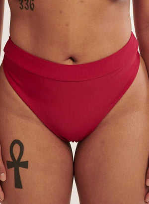 RAQ Swimwear - Bottom RAQ High Leg High Waist Brief Lipstick