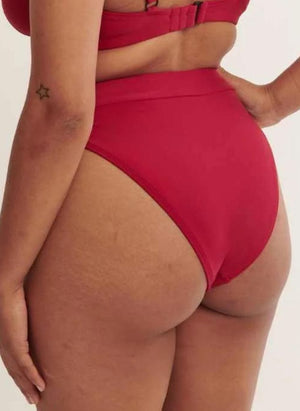 RAQ Swimwear - Bottom RAQ High Leg High Waist Brief Lipstick