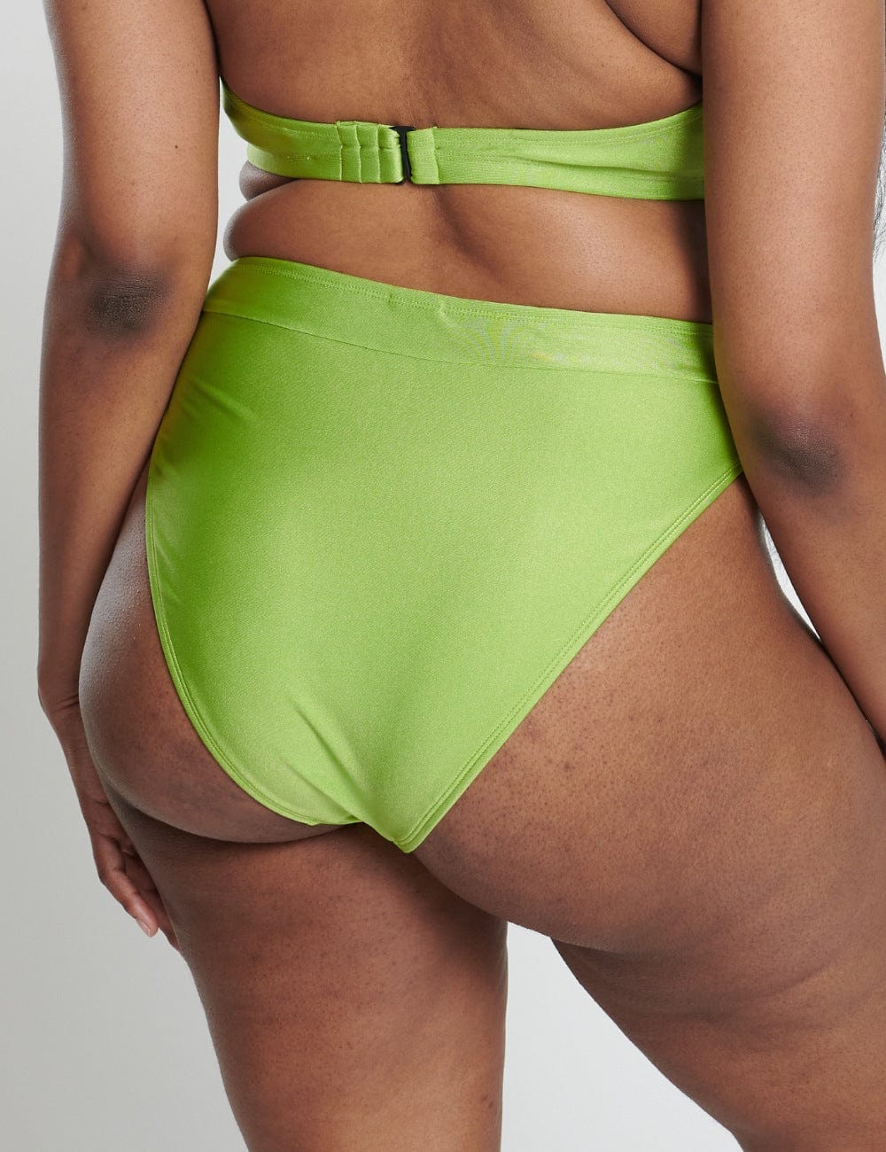 RAQ Swimwear - Brief RAQ High Leg High Waist Brief Apple Shimmer